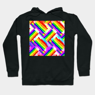 Rainbow Stripes and Rainbow Flags Hoodie